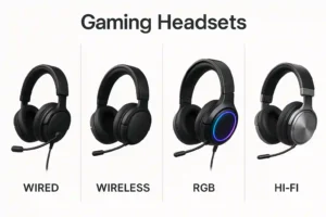 بهترین هدستهای گیمینگ ۲۰۲۵ 1 هدست گیمینگ ۲۰۲۵ با طراحی مدرن RGB در ستاپ گیمینگ