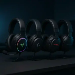 بهترین هدستهای گیمینگ ۲۰۲۵ 4 بهترین برندهای هدست گیمینگ ۲۰۲۵ کنار هم