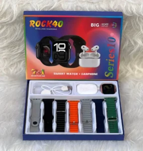 ساعت و اپل واچ هفت دستبند و ایرپاد دار مدل ROCK 40